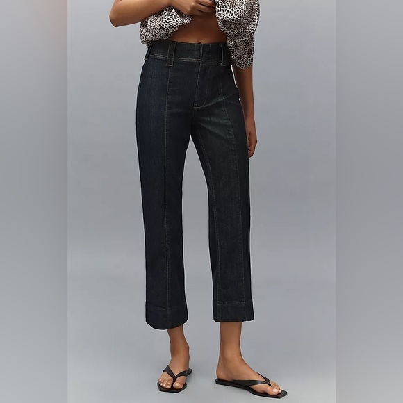 Anthropologie Pilcro Women’s Slim 70’s High Rise Crop Flare Dark Wash Jeans 26 - Picture 11 of 11